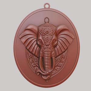 Elephant Animal Necklace Elephant Animal Pendant for CNC Router Laser & 3D Printer