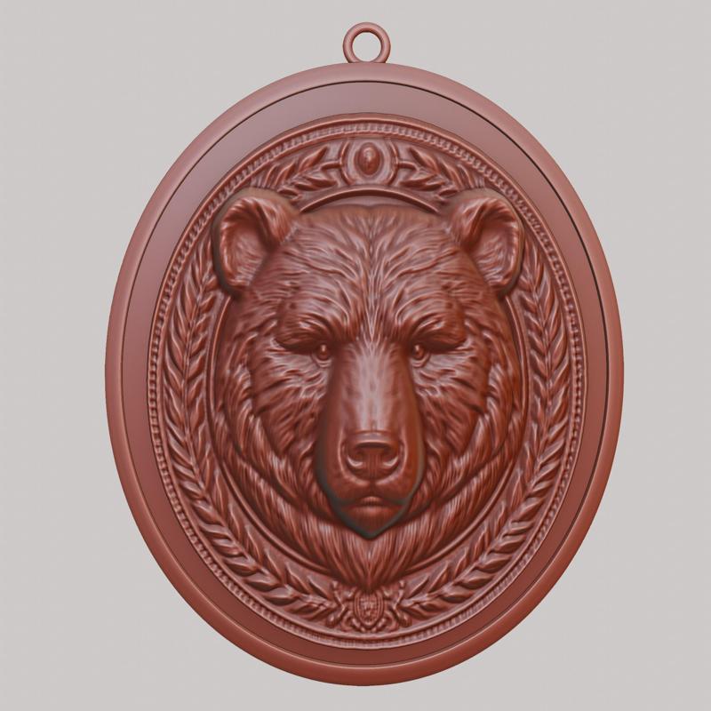 Bear Animal Necklace Bear Animal Pendant for CNC Router Laser & 3D Printer