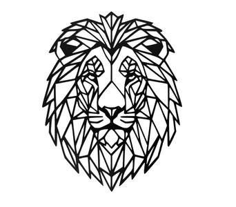 Lion Head Line Art Wall Art