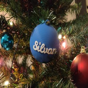Christmas ball with customizable text