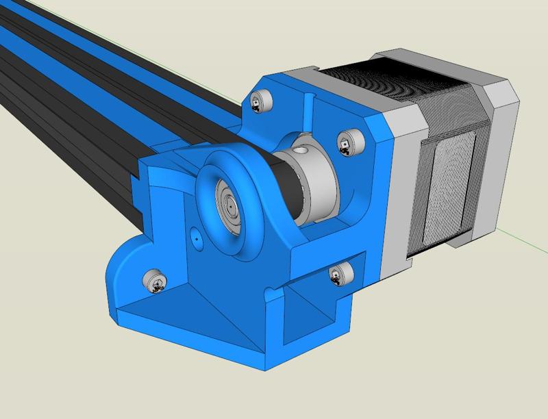 Support & renforcement axe pour Nema17 axe Y/2040 Creality CR-10