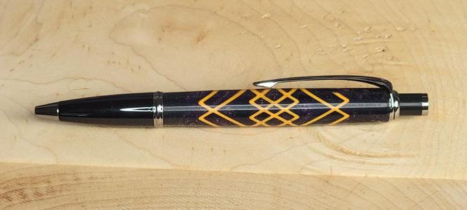 Double Chevron Pen Blank Mold