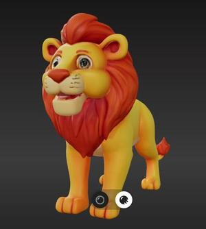 Powerful Lion Pack: 3D Render of Three Lions in Dynamic Poses