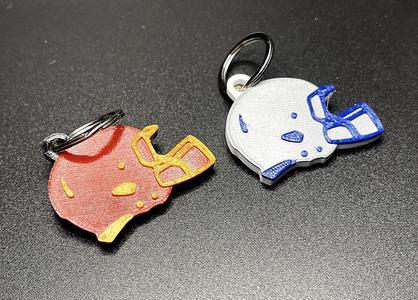 Football Helmet Keychain