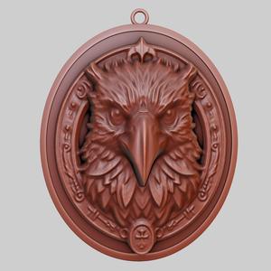 Crow Animal Pendant Crow Animal Necklace for CNC Router Laser & 3D Printer