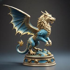 Mythical Chimera Creature Sculpture
