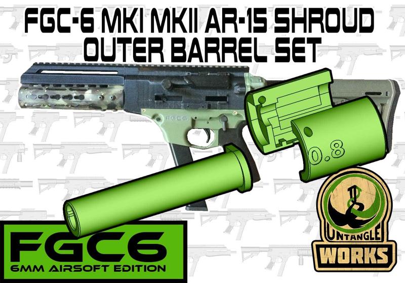 FGC-6 AR-15 shroud outer barrel set MKI/MKII