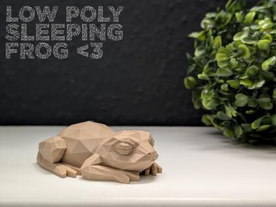 Low Poly Sleeping Frog