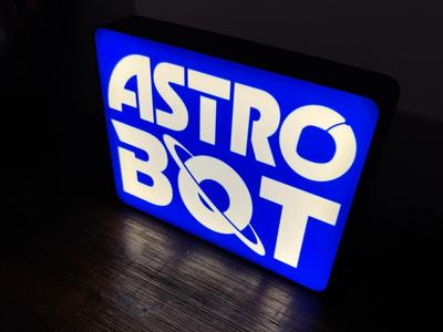 Astrobot - Logo - Light Up Sign