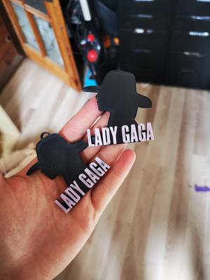 Lady Gaga keychain and magnet