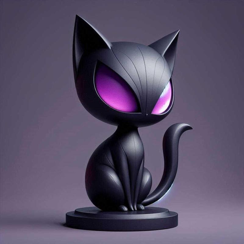 Black Alien Cat - Interesting Figure