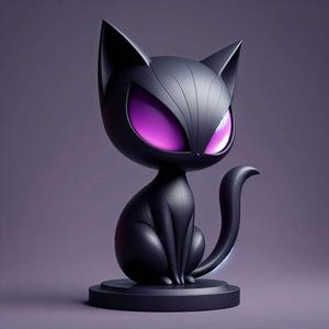 Black Alien Cat - Interesting Figure