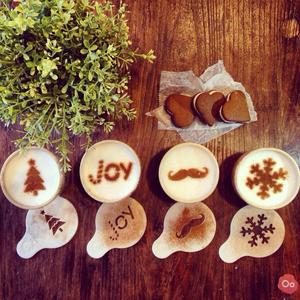 Snowflake - Coffee Decoration Template