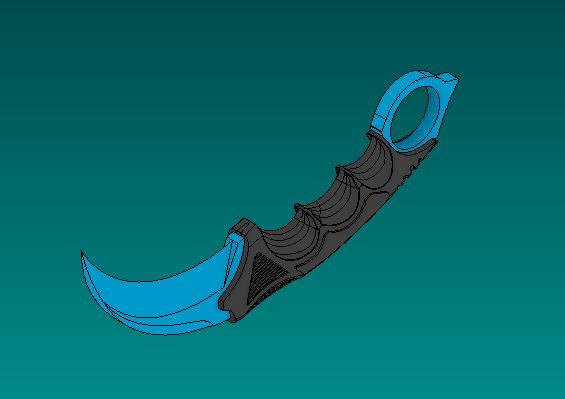 Karambit knife Blue Gem Knife Counter Strike CS:GO