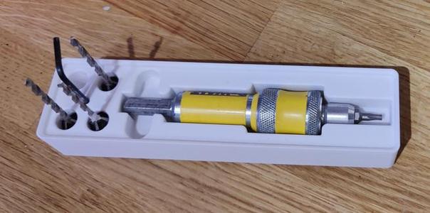 Gridfinity bin for Dewalt countersink system