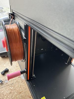 PrusaXL: Smaller telescopic spoolholder slider (for Das Filament and other Master spools)