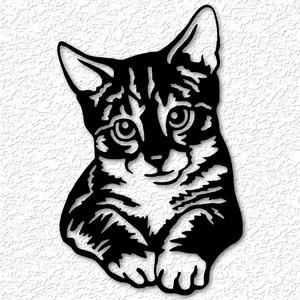 Realistic Tabby Kitten wall art kitty wall decor 2d art