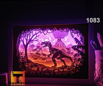 Dinosaurs T-rex Jurassic lightbox