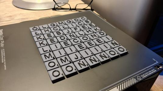 Scrabble tiles in Polish language  (Polski)