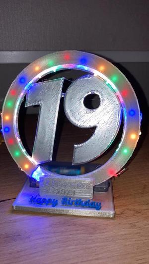 Geburtstag 18 Leuchte Birthday Lampe