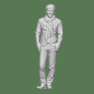 MAN WINTER PEOPLE CHARACTER DIORAMA