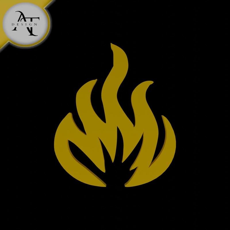 Simple Flame Symbol - 2D Art