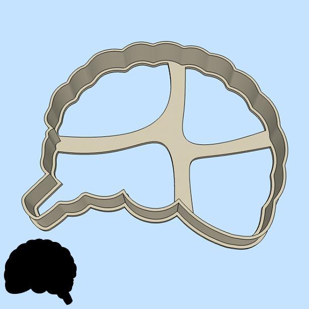 Science and technology cookie cutters - human brain (style 1)