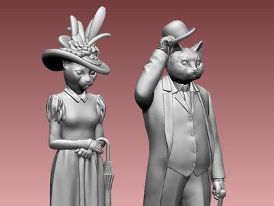 husband wife cats