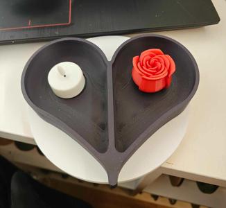 Led T light. Heart bowl 