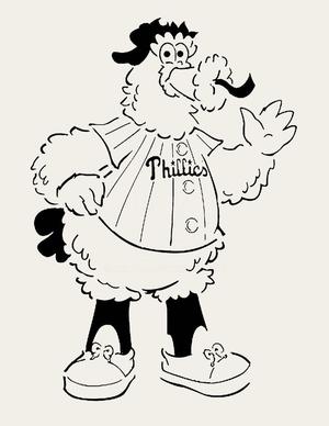 Phillie Phanatic stencil