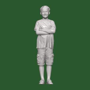 BOY STAND PEOPLE CHARACTER DIORAMA