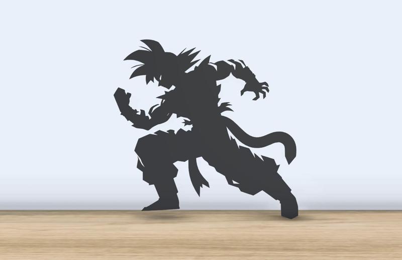 DBZ - Goku -2d Art - Silhouette - AI Generated