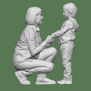 MOTHER AND SON FOR DIORAMA PEOPLE CHARACTER