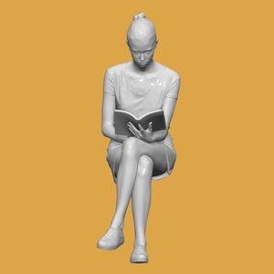 WOMAN READING FOR DIORAMA
