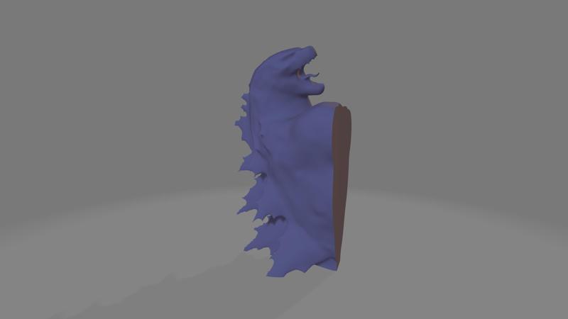 Godzilla bust