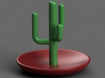 Cactus Ring and Jewelry Holder