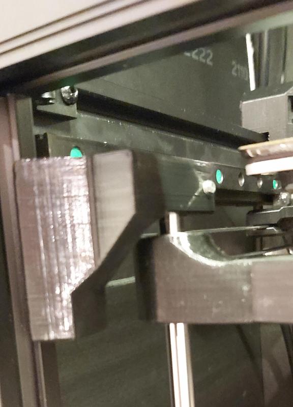 Ender 5 S1 Front Bed Supports, adapted to work with linear rail kit from Hoon