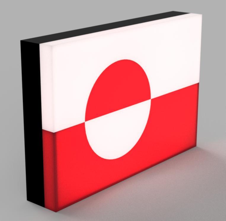 World Flags - Greenland LED Lamp