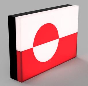 World Flags - Greenland LED Lamp