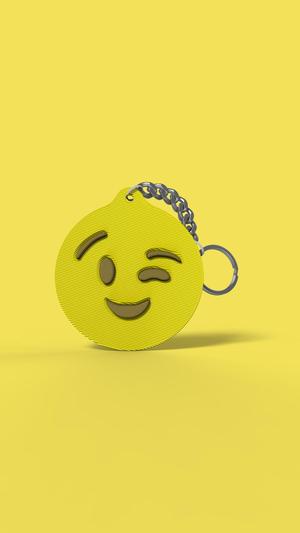 Winking Face keychain! - EMOJI