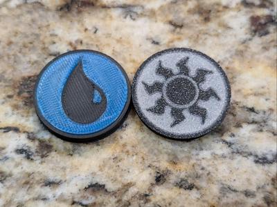 White & Blue MTG Themed Coin