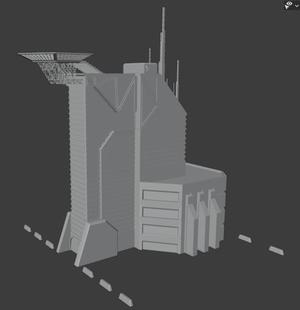 Edificio de ciencia ficción