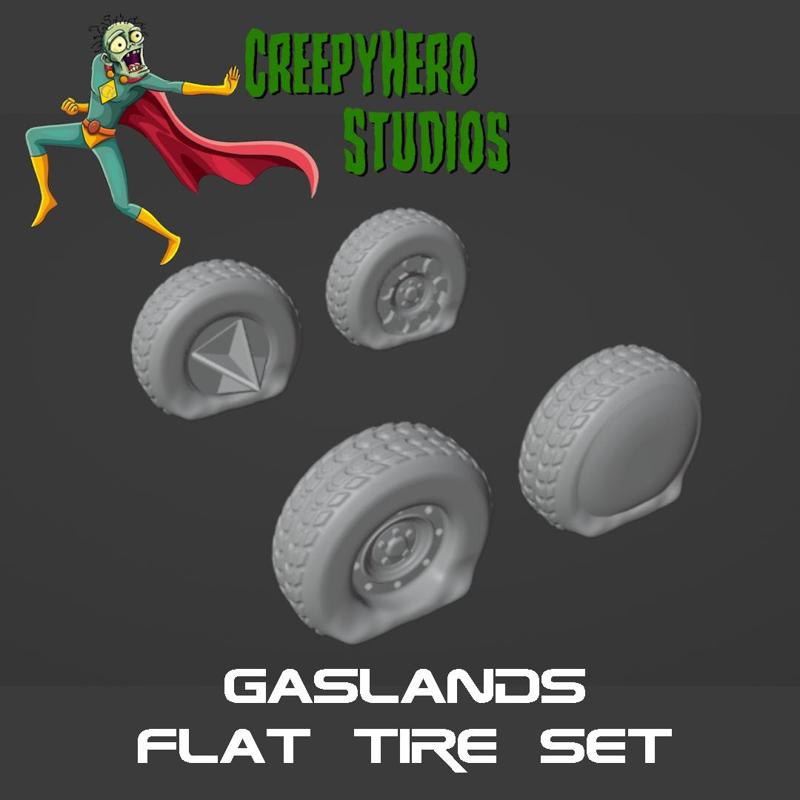 Gaslands Flat Tire Set