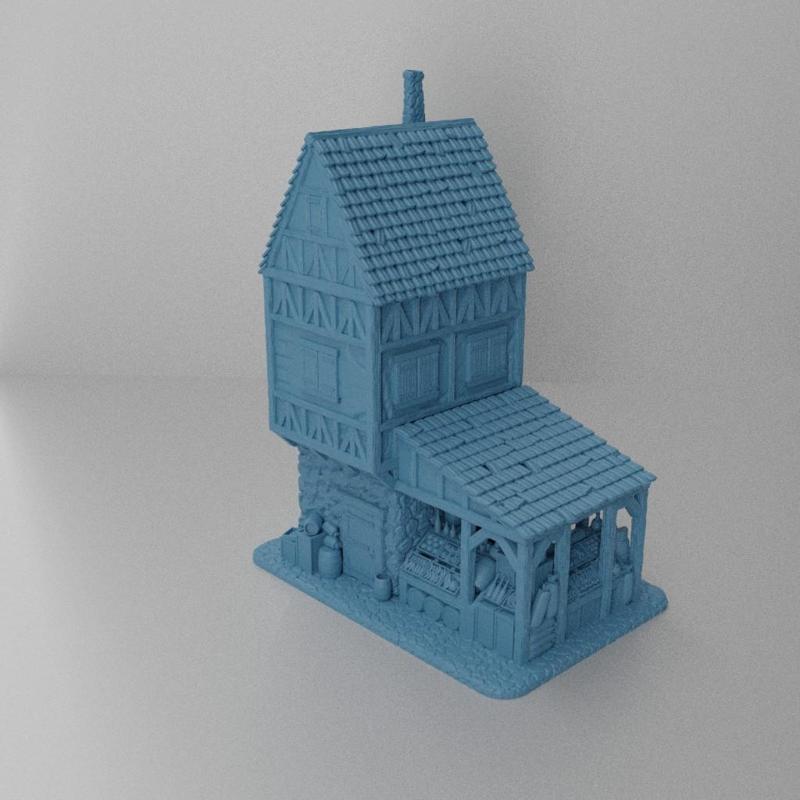 Grocery House - Tabletop Terrain - 28 MM