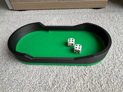 Dice tower tray for 96mm diameter tower