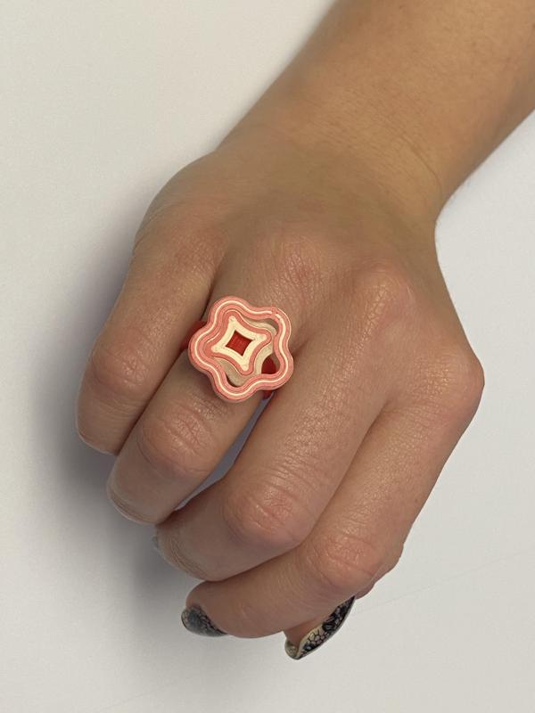 Tiny Spinning Bloomy Fidget Ring 2.4