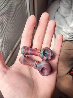 "Glass Pipe"/Spoon Novelty Keychain *BONUS ROACH CLIP BASE*
