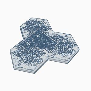Gothic Destroyed Building 10 Hex Map Scale