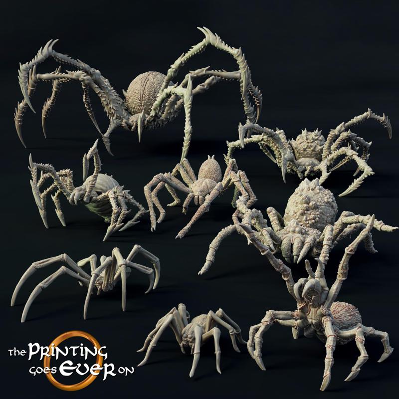 Giant Spiders Set - Presupported