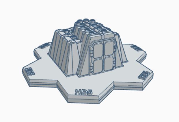 Hardened Mech Factory Hex Map Scale HMSMil023